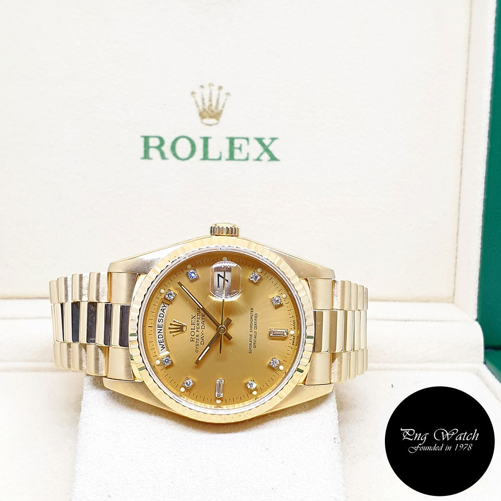 Rolex 18K Yellow Gold Champagne Vignette Diamonds Day-Date REF: 18238