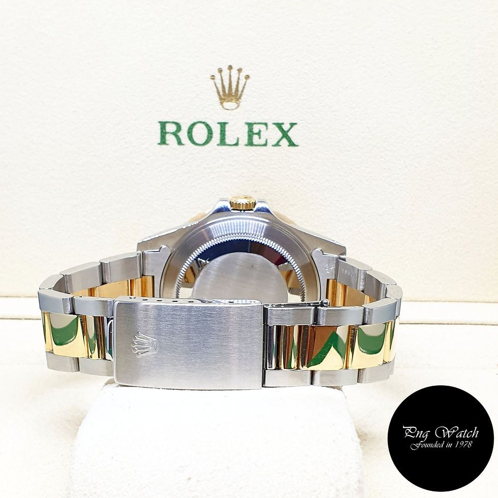 Thumbnail: Rolex 18K Half Gold Tritium Serti Diamonds GMT Master REF: 16713