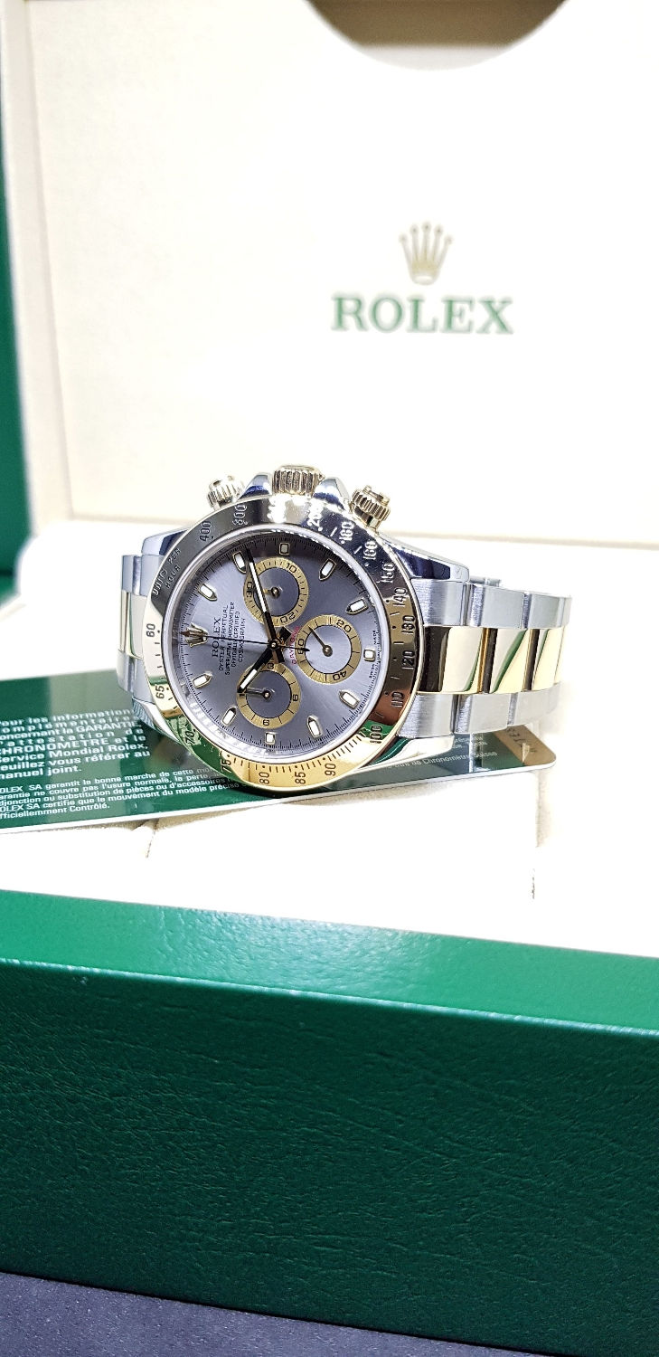 Thumbnail: Rolex 18K Half Gold Grey Cosmograph Daytona REF: 116523