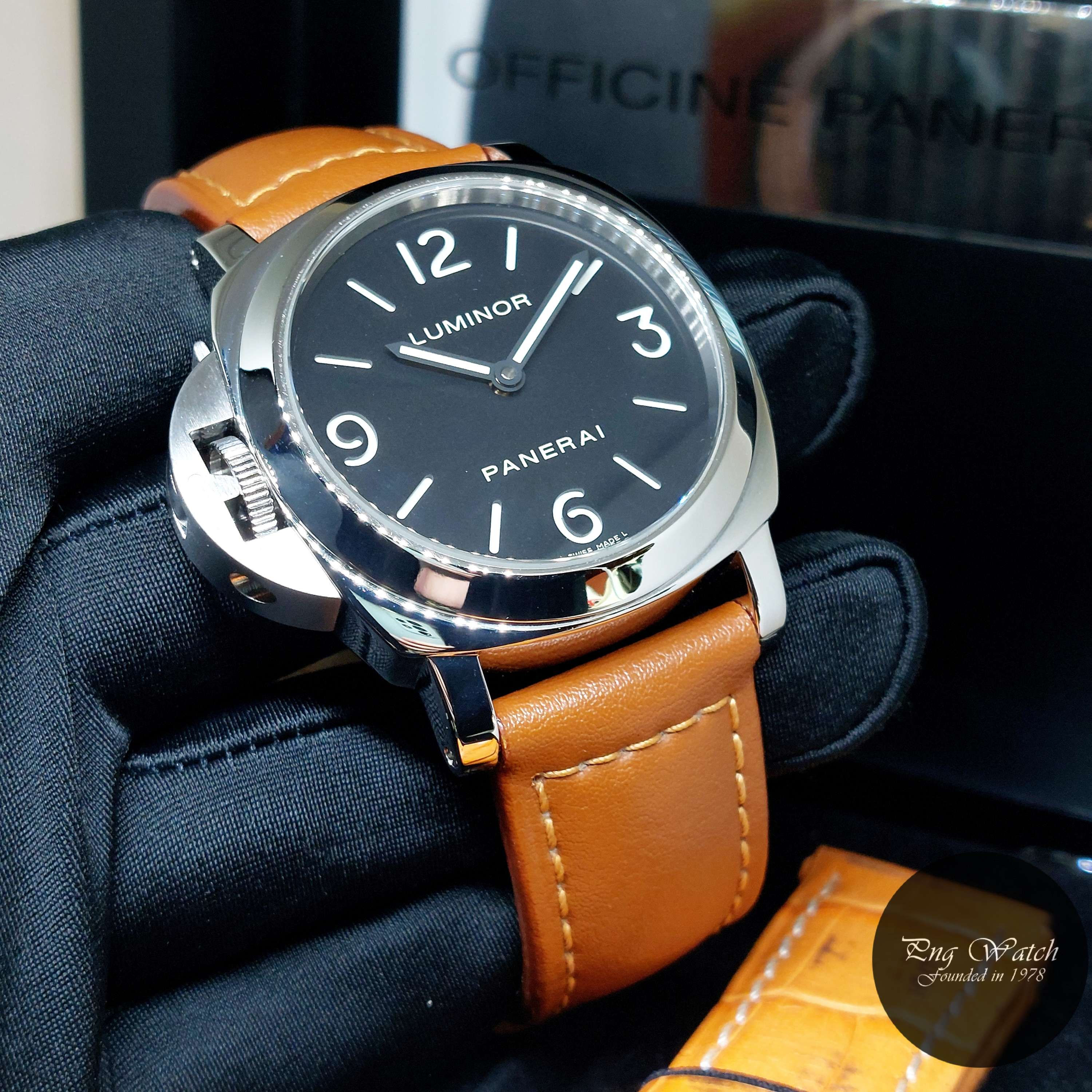 Panerai 44mm Black Dial Luminor Base Destro PAM219 (Full Set)(2)
