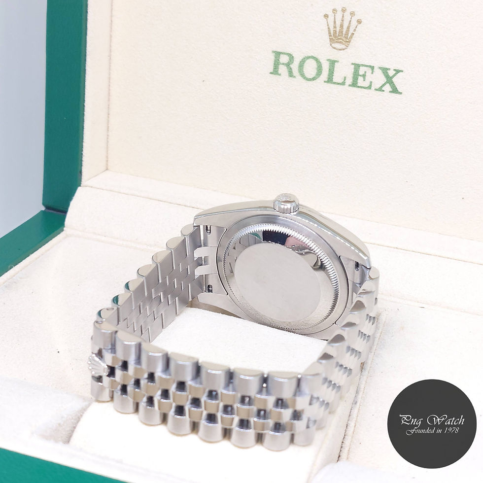 Thumbnail: Rolex 36mm Oyster Perpetual Black Big Jubilee Diamonds Dial Datejust REF: 116234