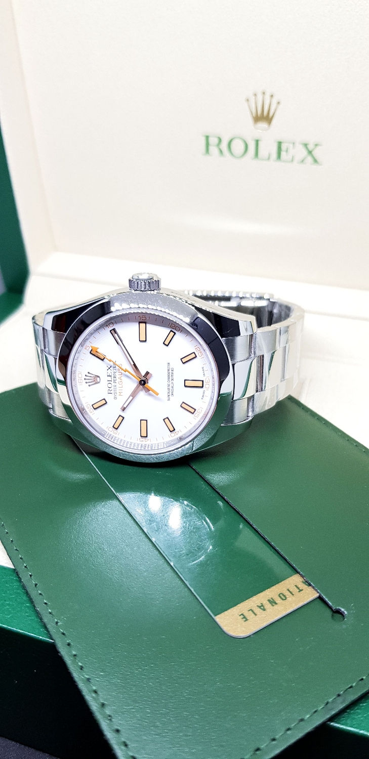 Thumbnail: Rolex Oyster Perpetual White Milgauss REF: 116400
