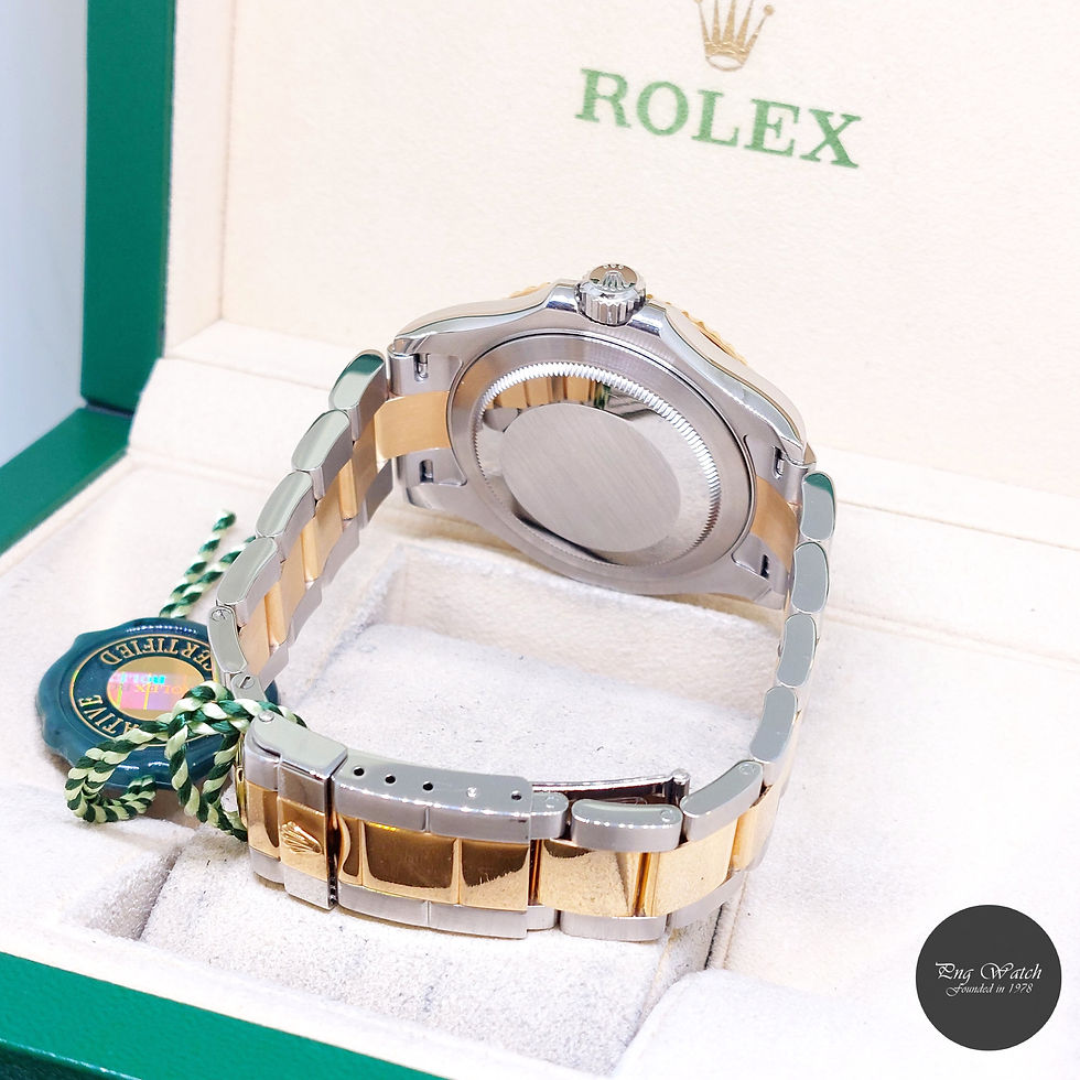 Thumbnail: Rolex 40mm Oyster Perpetual 18K Half Yellow Gold Blue Yachtmaster REF: 16623