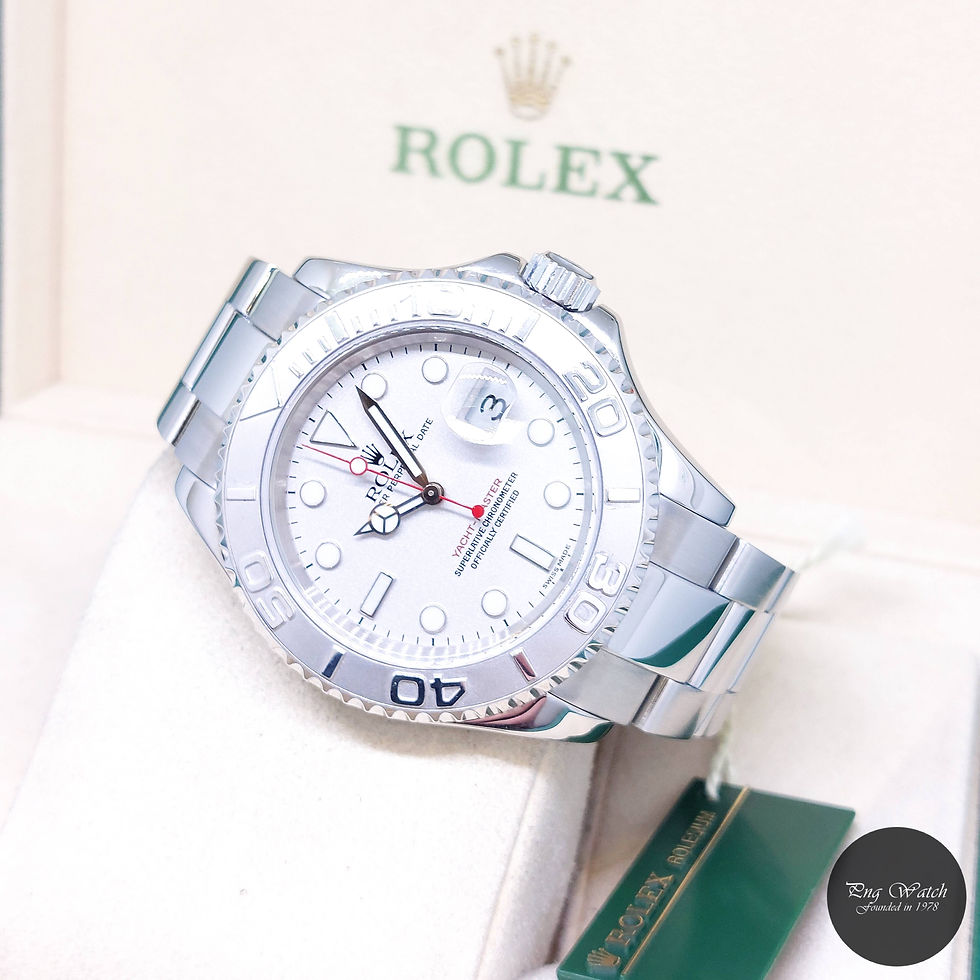 Rolex 40mm Oyster Perpetual Platinum Dial Yachtmaster REF: 16622 (F Series)