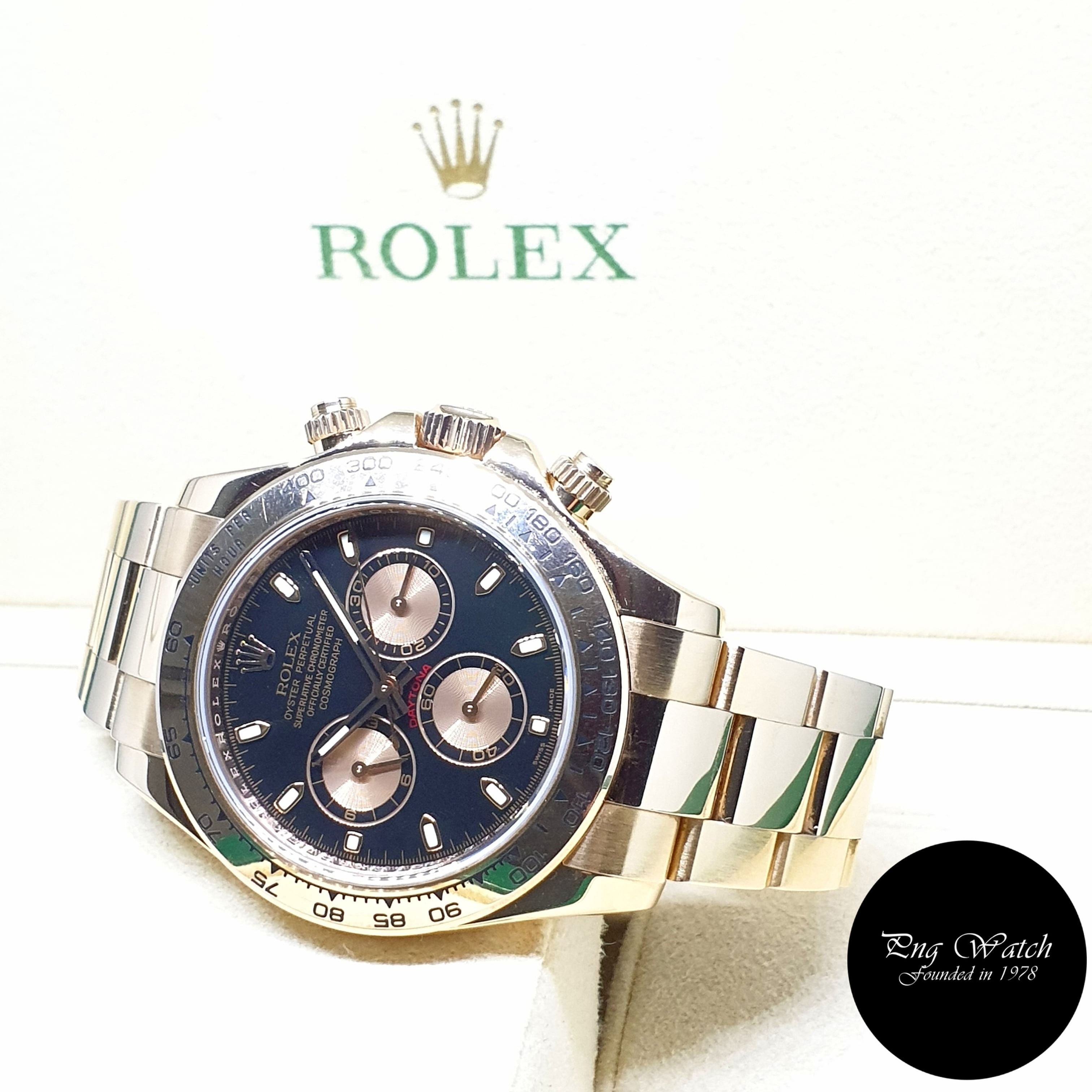 Rolex Oyster Perpetual 18K Rose Gold Black Indexes Daytona  REF: 116505