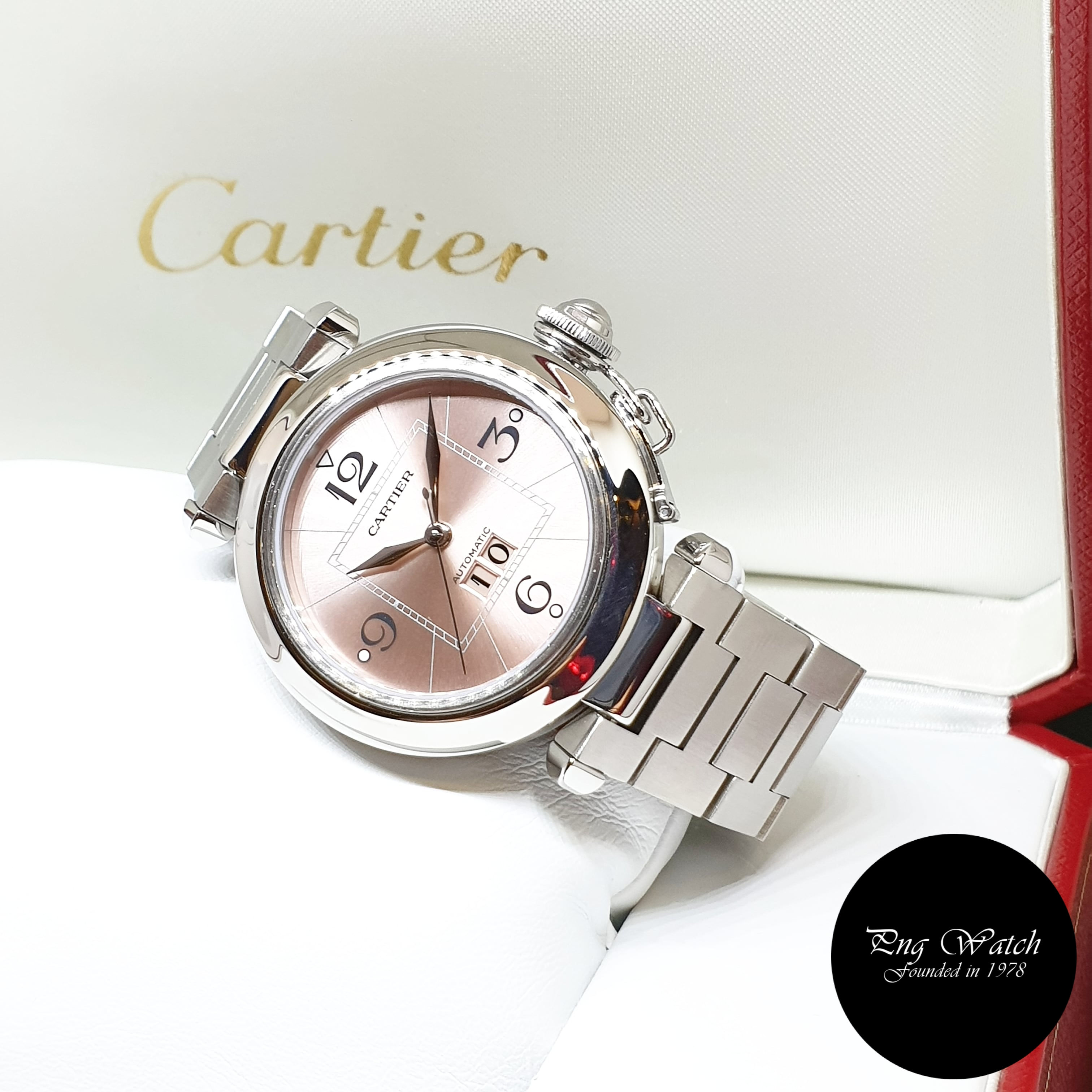 Cartier Pink Pasha Big Date REF: 2475
