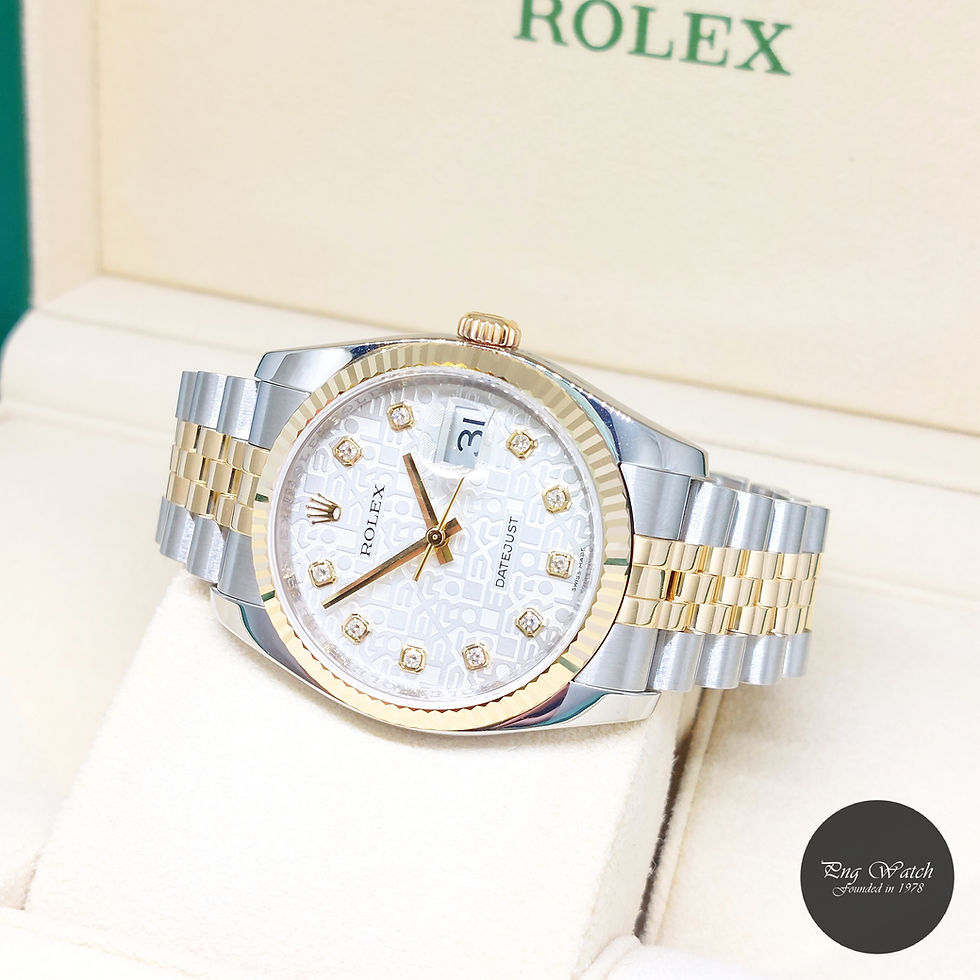 Thumbnail: Rolex 36mm 18K Half YG Silver Jubilee Diamonds Dial Datejust REF: 116233 (Z)