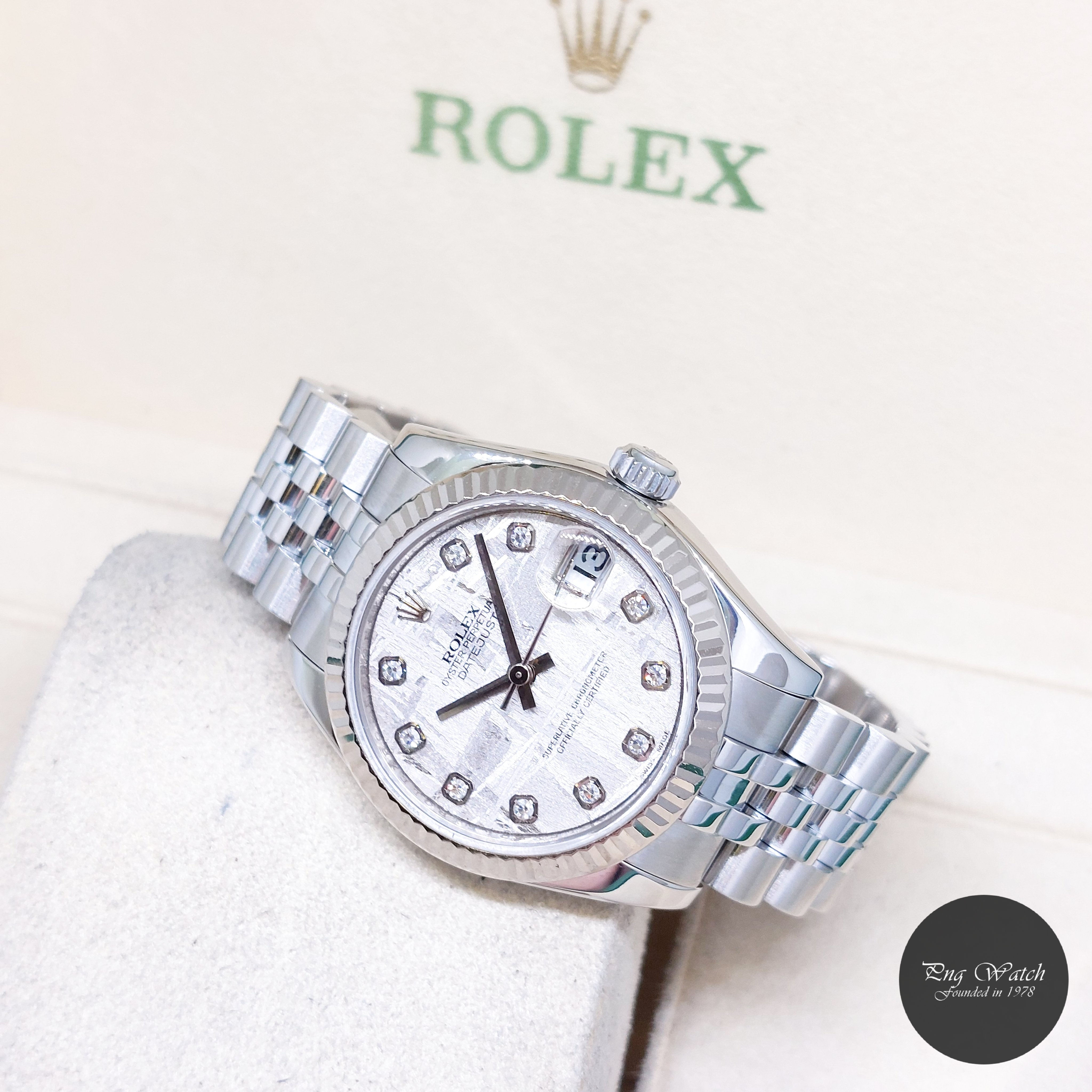 Rolex 31mm Oyster Perpetual Meteorite Big Diamonds Datejust REF: 178274 (2011)