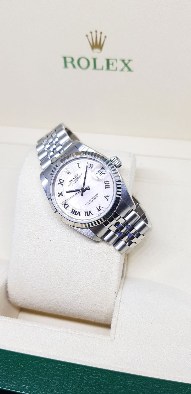 Thumbnail: Rolex Oyster Perpetual Pink Roman MOP Datejust REF: 78274