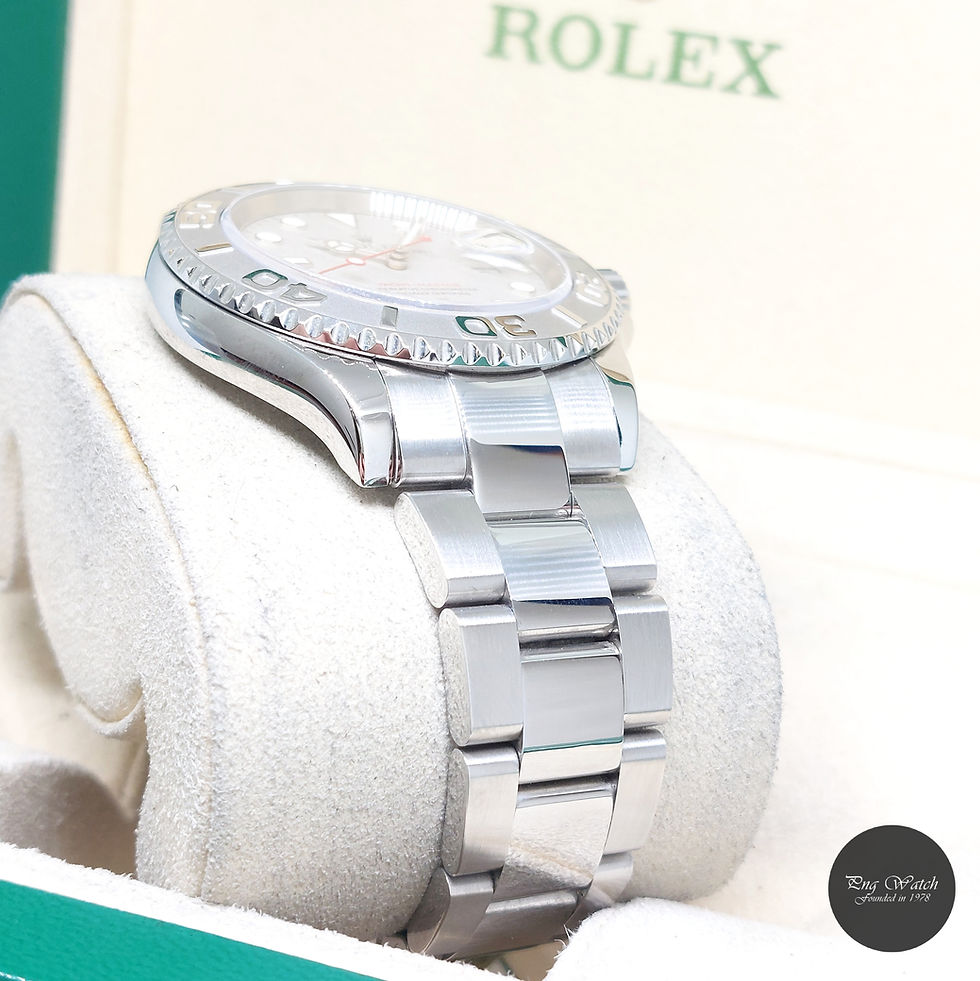 Thumbnail: Rolex 40mm Oyster Perpetual Platinum Dial Yachtmaster REF: 16622 (Y Series)