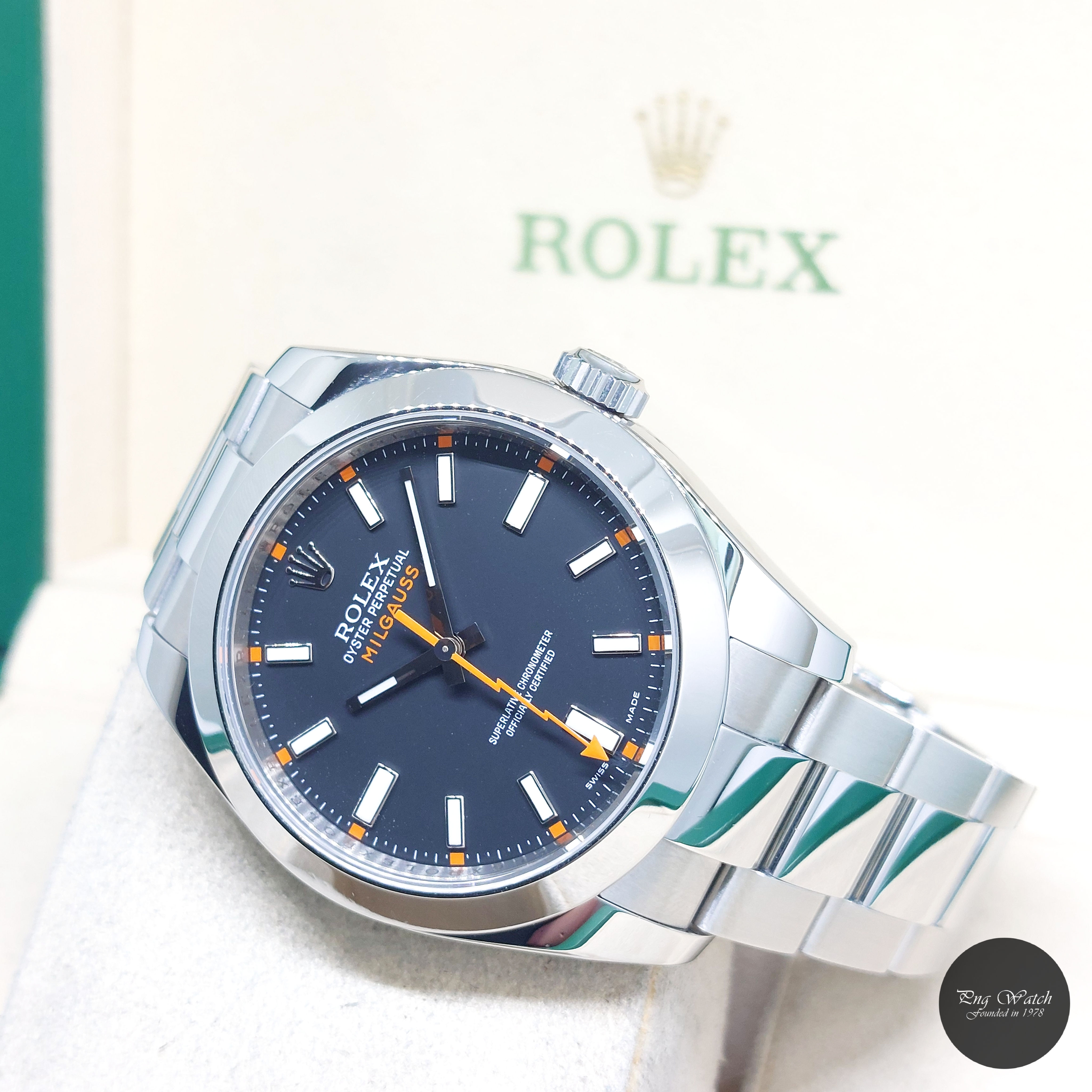 Rolex 40mm Oyster Perpetual Black Dial Milgauss REF: 116400 (V1 Series)