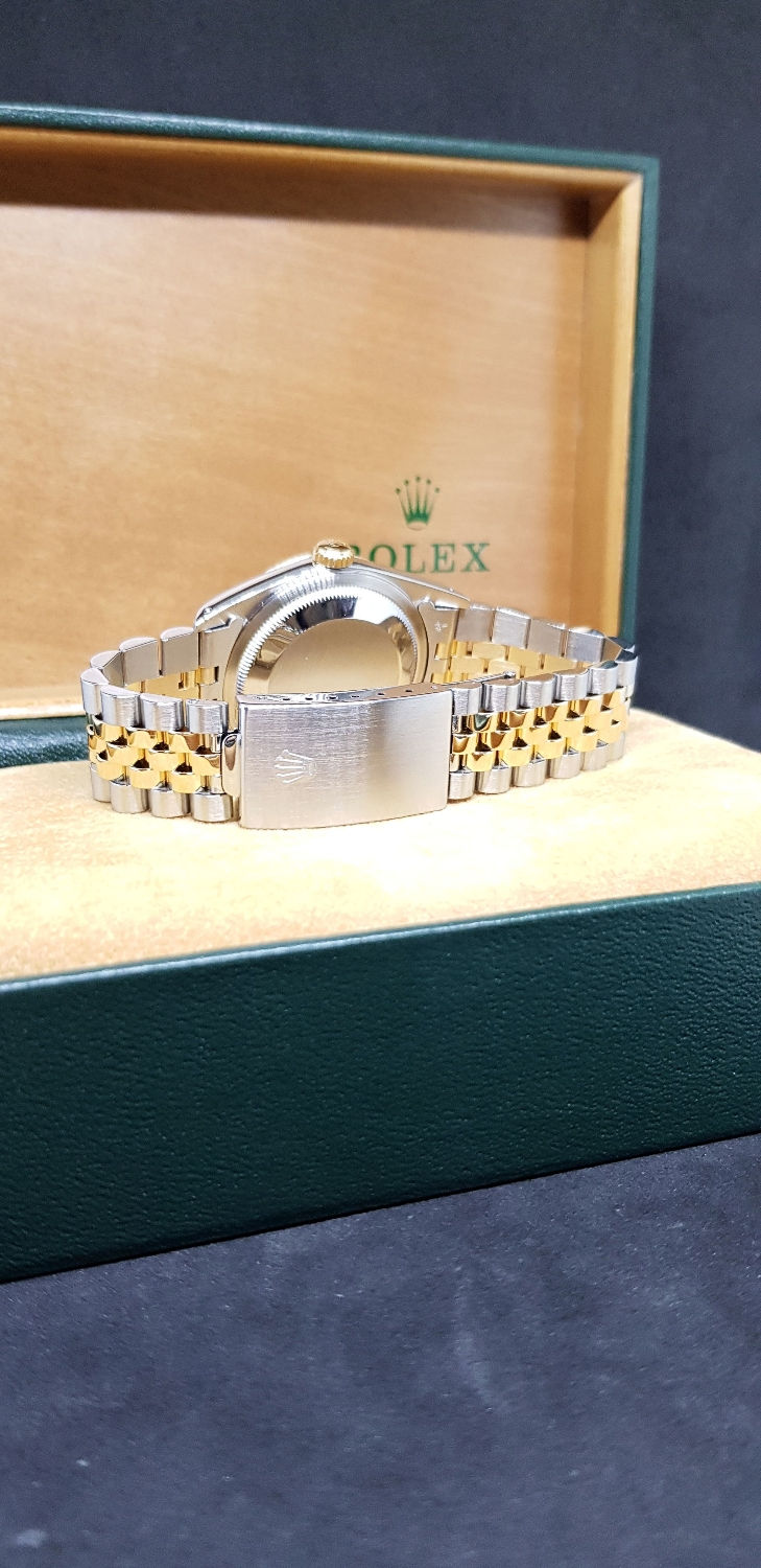 Thumbnail: Rolex 18K Half Gold Champagne Computer Diamonds Datejust REF: 16233