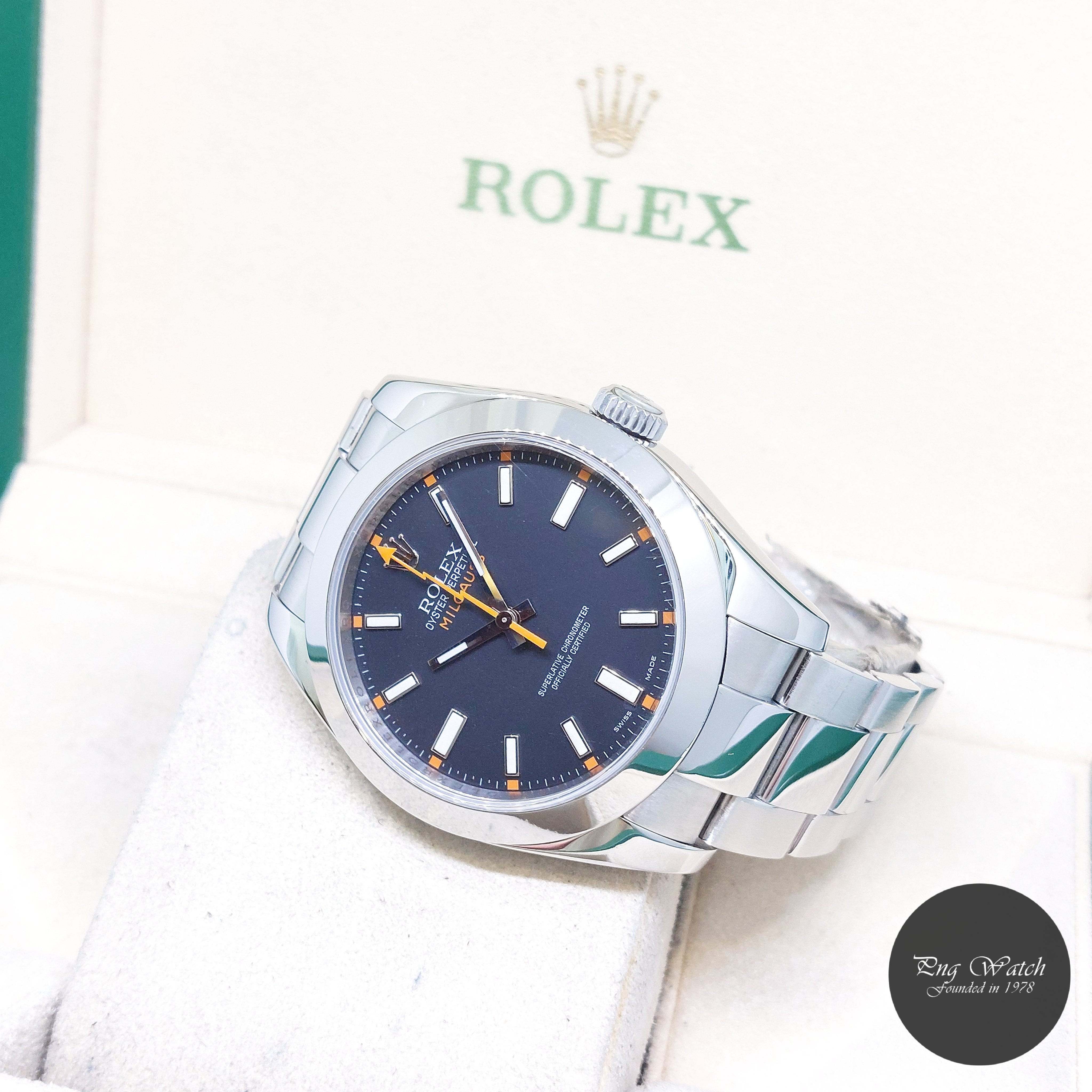 Rolex 40mm Oyster Perpetual Black Dial Milgauss REF: 116400 (V Series)