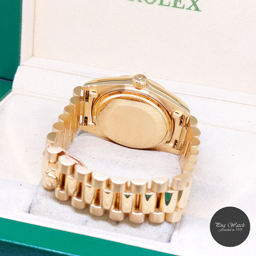 Thumbnail: Rolex 36mm 18K Yellow Gold Champagne Sticks Dial Day-Date REF:  18038 (7.62)