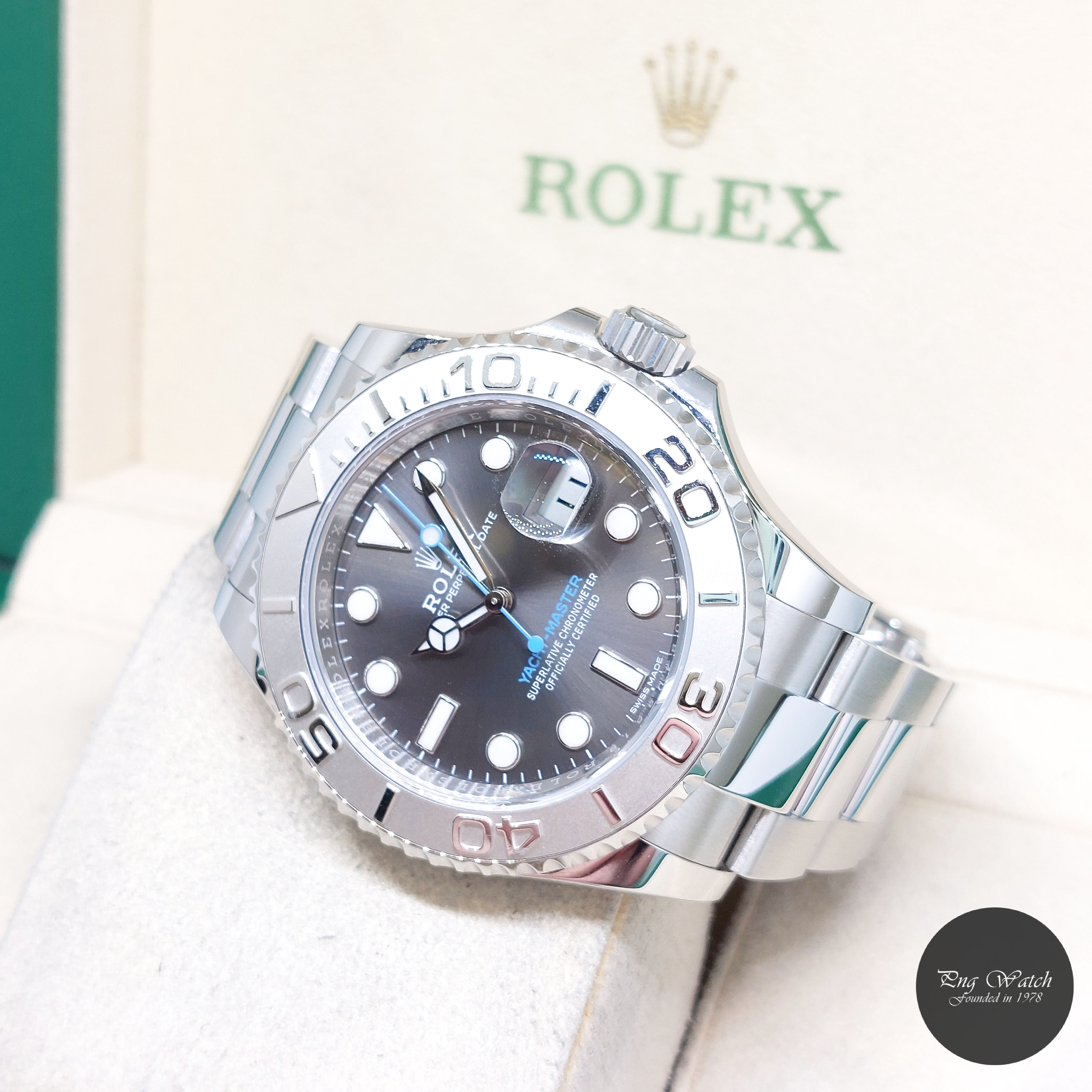 Rolex 40mm Oyster Perpetual Dark Rhodium Yachtmaster REF: 116622 (AN Series)