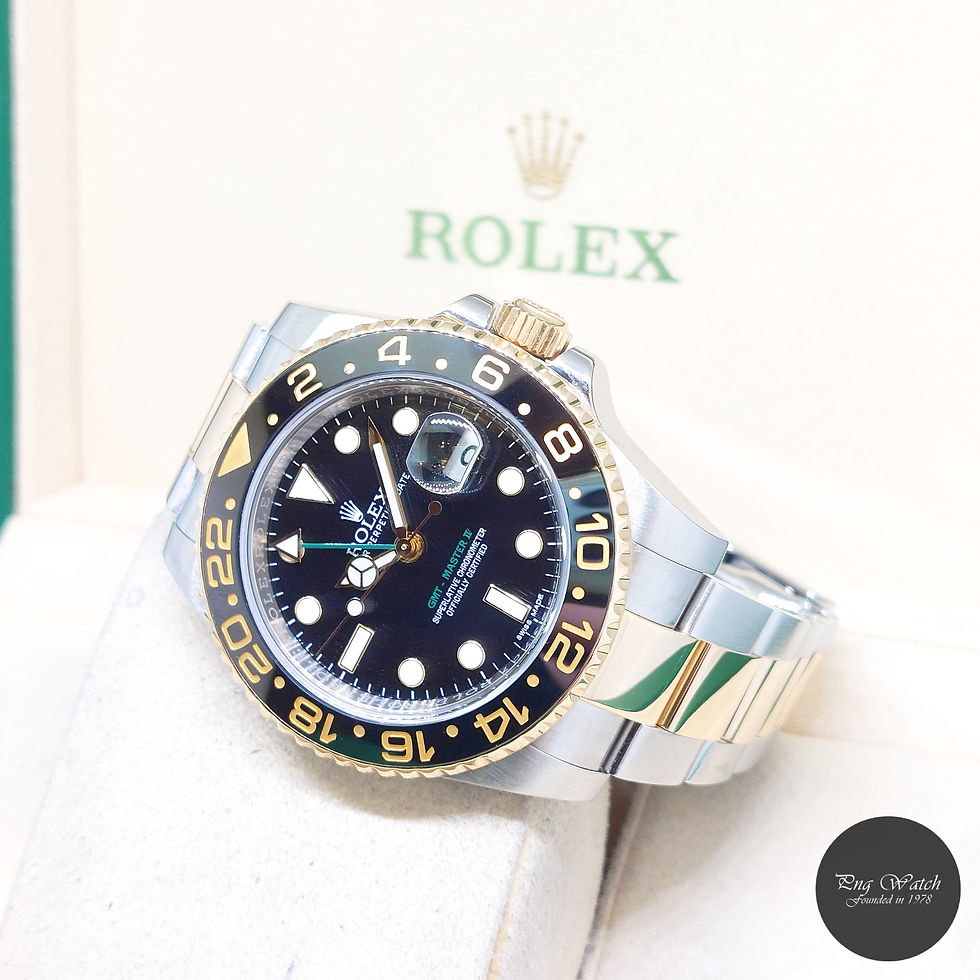 Thumbnail: Rolex 40mm 18K Half Yellow Gold Ceramic Bezel Black GMT Master 2 REF: 116713LN