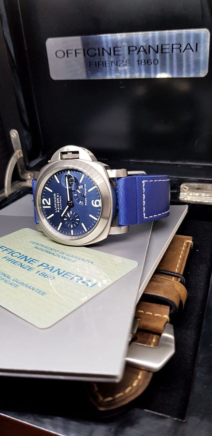Thumbnail: Panerai Blue Titanium Power Reserve Luminor Marina PAM 93