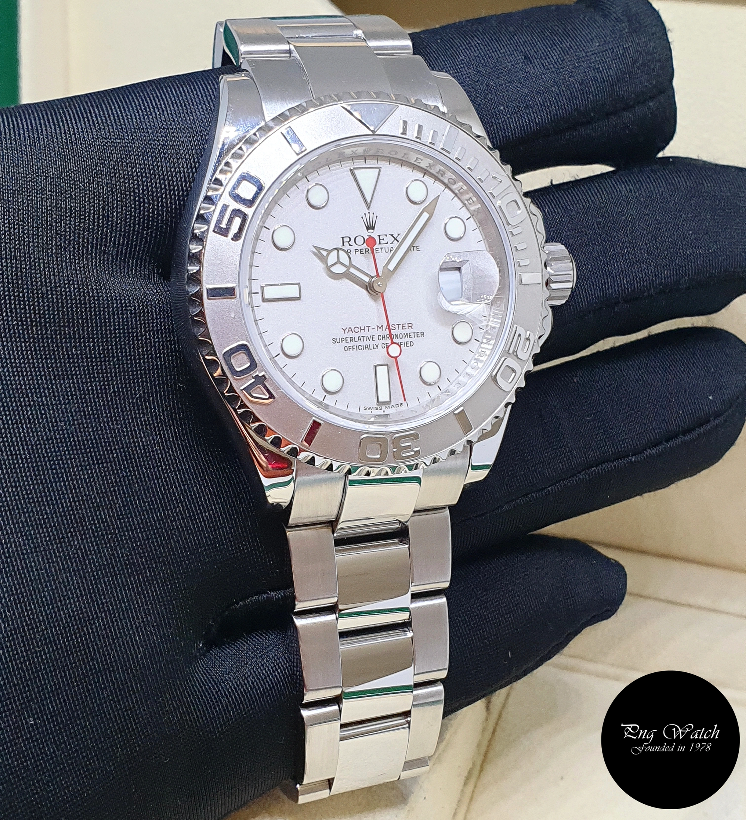Rolex Oyster Perpetual 40mm Platinum Yachtmaster REF: 16622 (2)