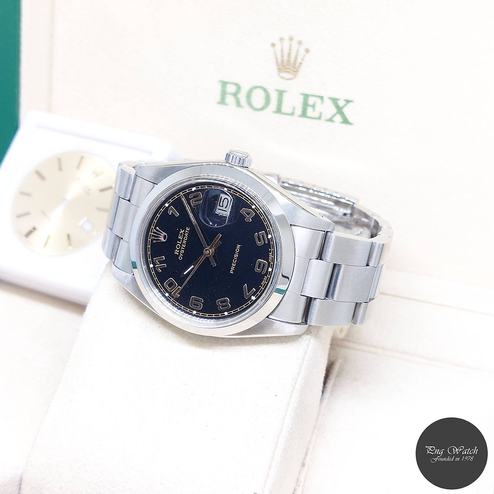Thumbnail: Rolex 34mm Black Arabic Dial Oysterdate Precision REF: 6694 (5.16 Million)