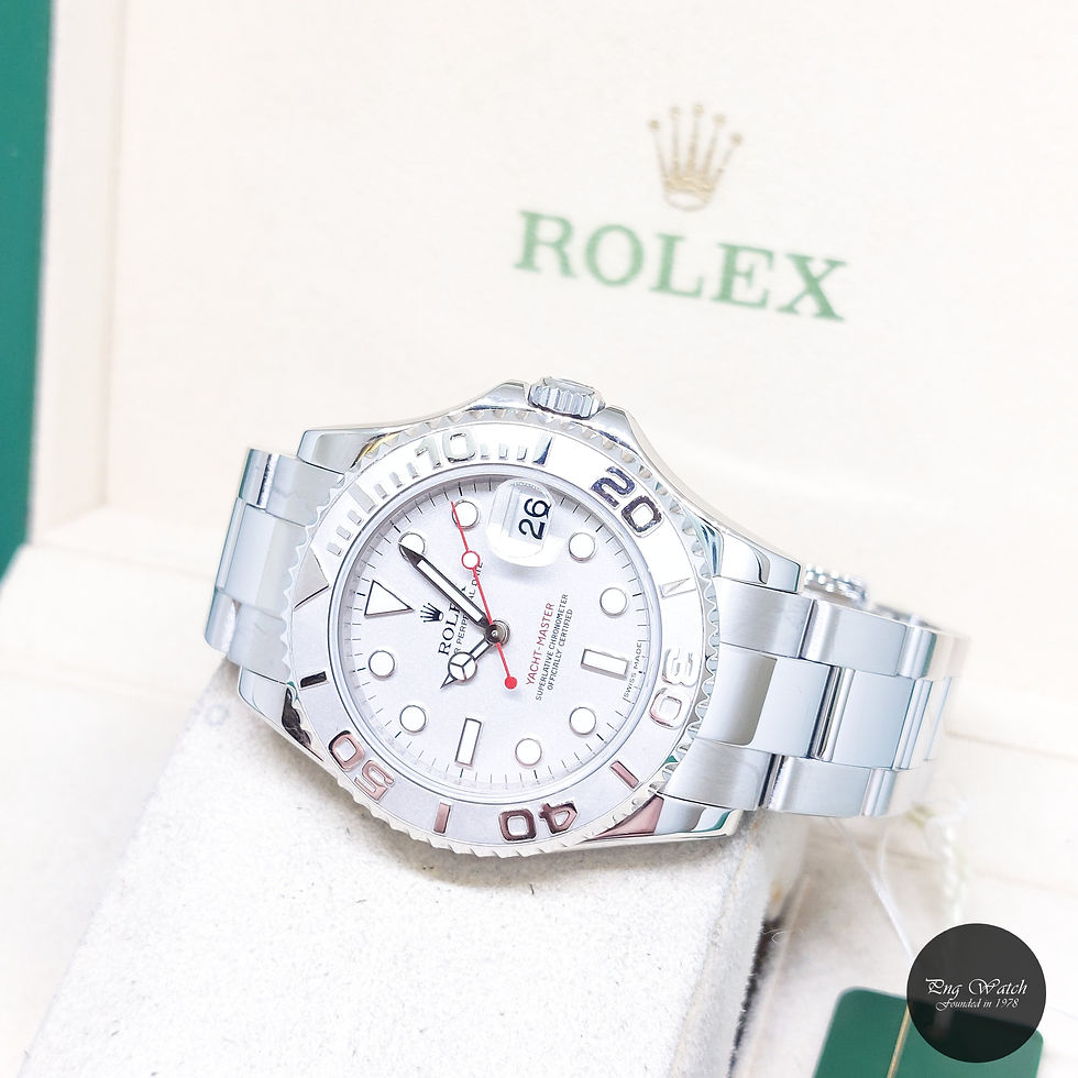 Thumbnail: Rolex 35mm Oyster Perpetual Platinum Dial Yachtmaster REF: 168622 (2013)