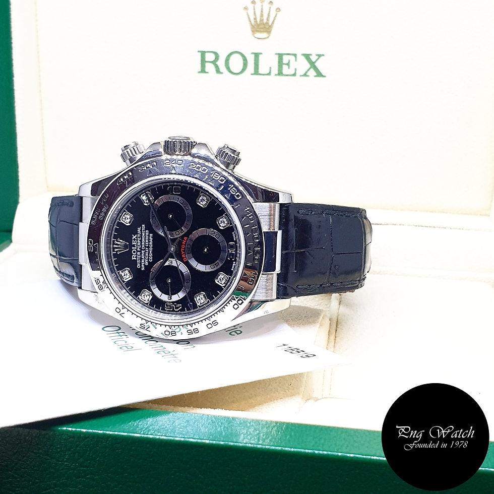 Thumbnail: Rolex 18K White Gold Black Diamonds Daytona REF: 116519