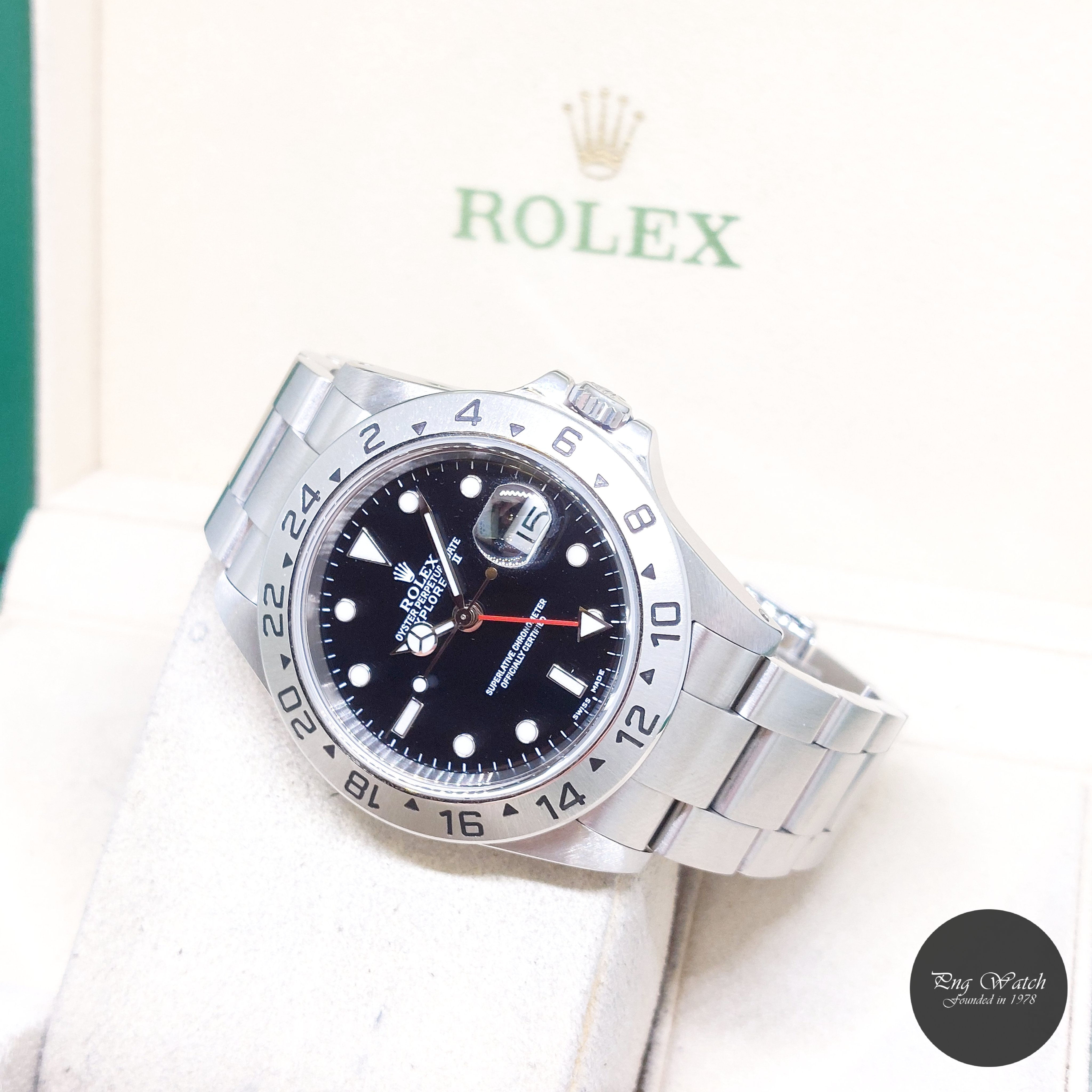 Rolex 40mm Oyster Perpetual Black Dial Explorer 2 REF: 16570 (P Series)