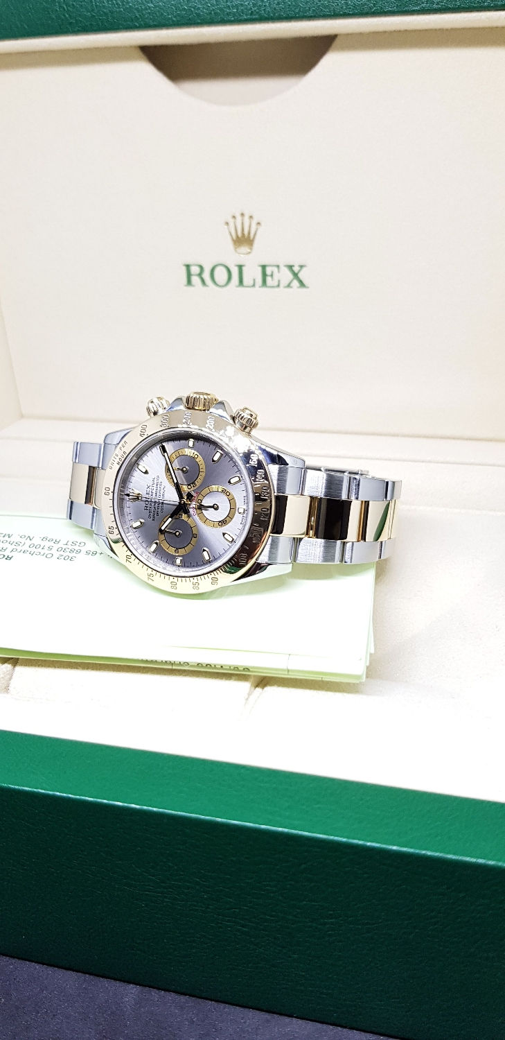 Thumbnail: Rolex Oyster Perpetual 18K Half Gold Grey Slate Daytona REF: 116523