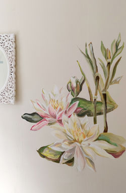 muurschildering in de slaapkamer