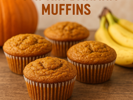 Lazy Baker's Perfect Pumpkin Banana Muffins
