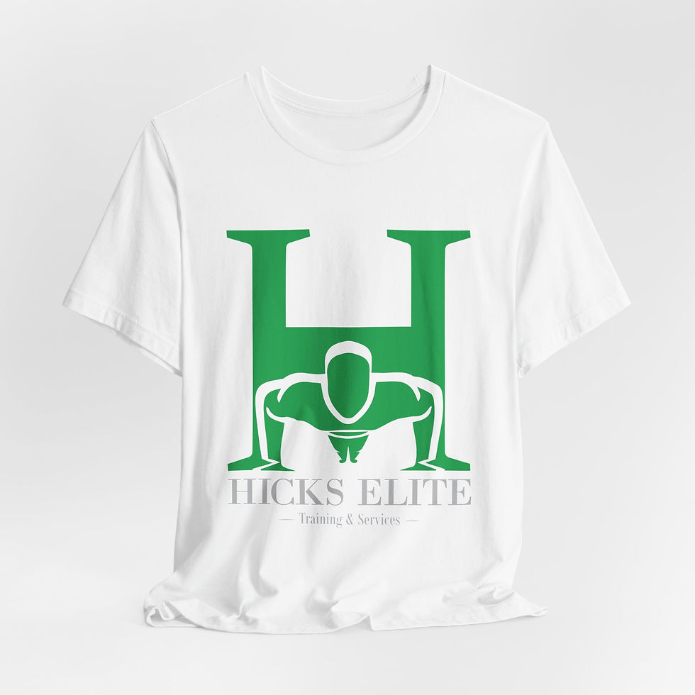 Thumbnail: Hicks Elite Fitness Tee — 'Built Different, Trained Elite' Gym Shirt