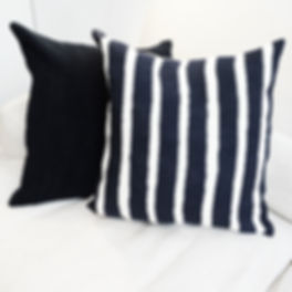 Striped Cusion on Sofa