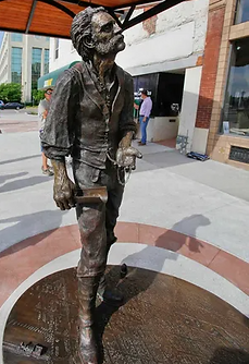 Statue of Cyrus K. Holliday the founder of Topeka and Historic Holliday Park