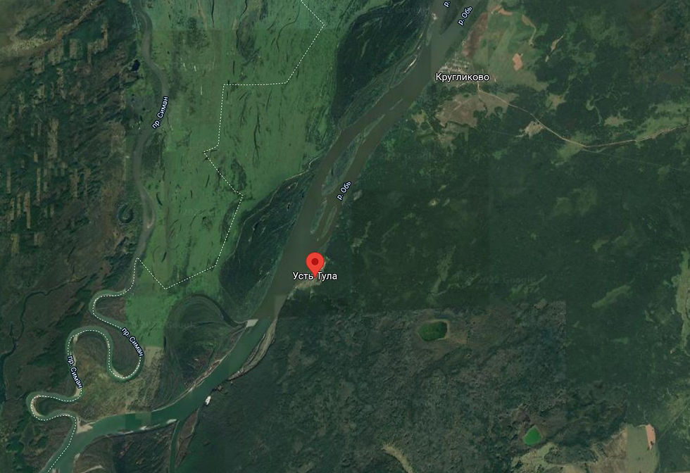 Карта маршрута в Усть-Тулу