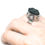 Thumbnail: Black Tourmaline and diamond crystal ring