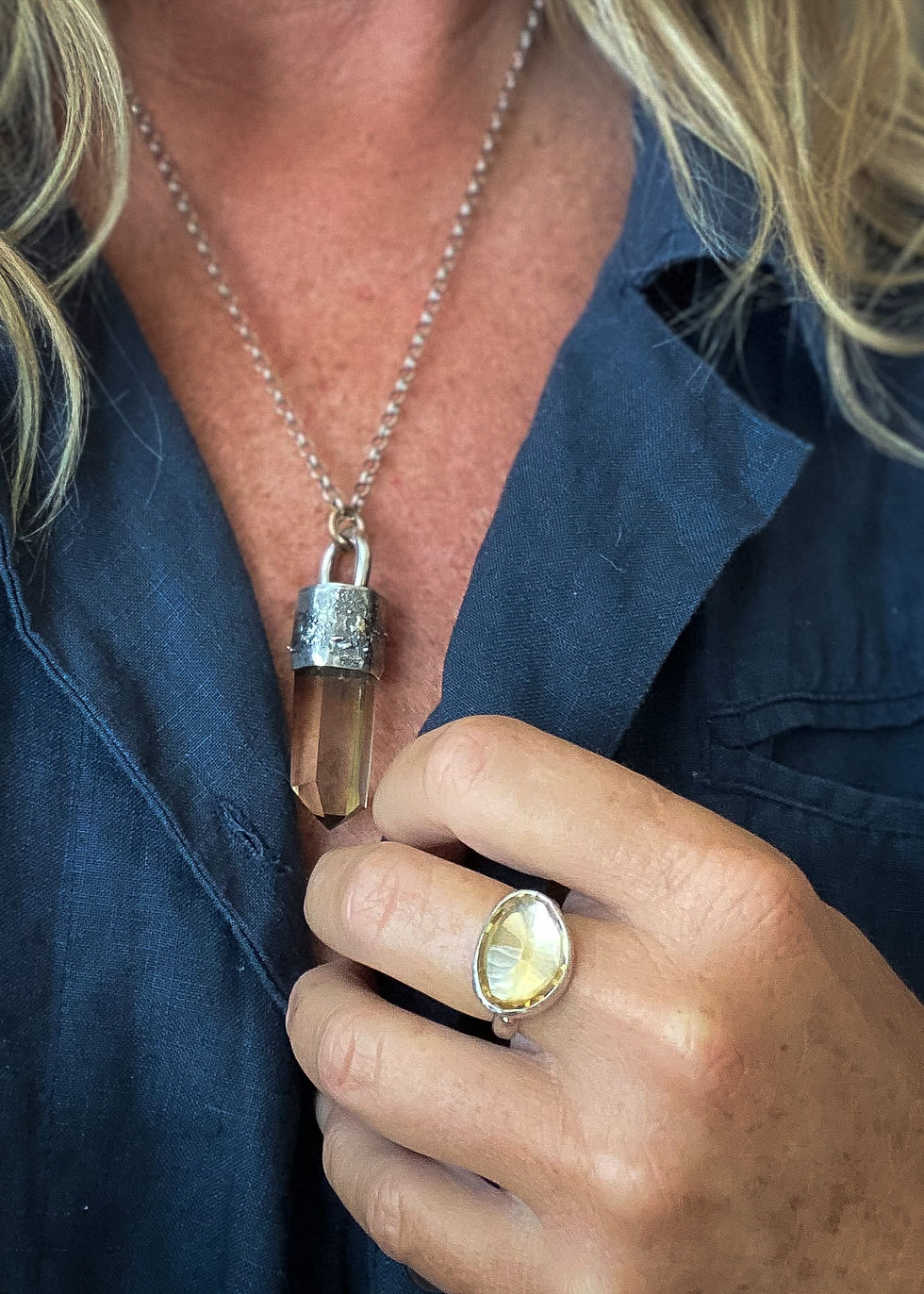 Thumbnail: Rose cut Citrine ring