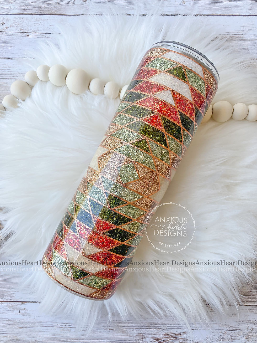 Thumbnail: Fall Palette Southwestern Glitter Tumbler