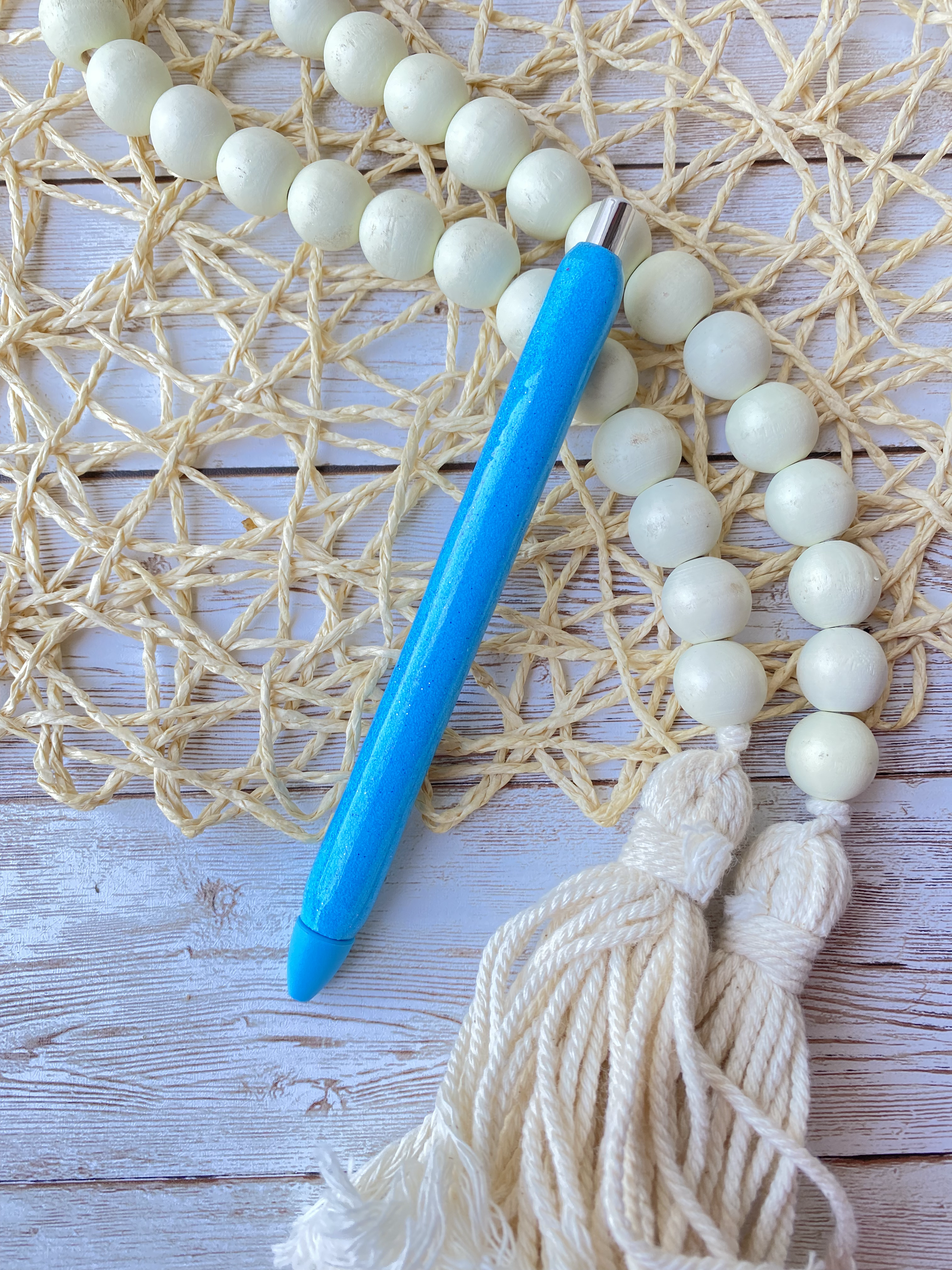 Light Blue Glitter Gel Pen (refillable)