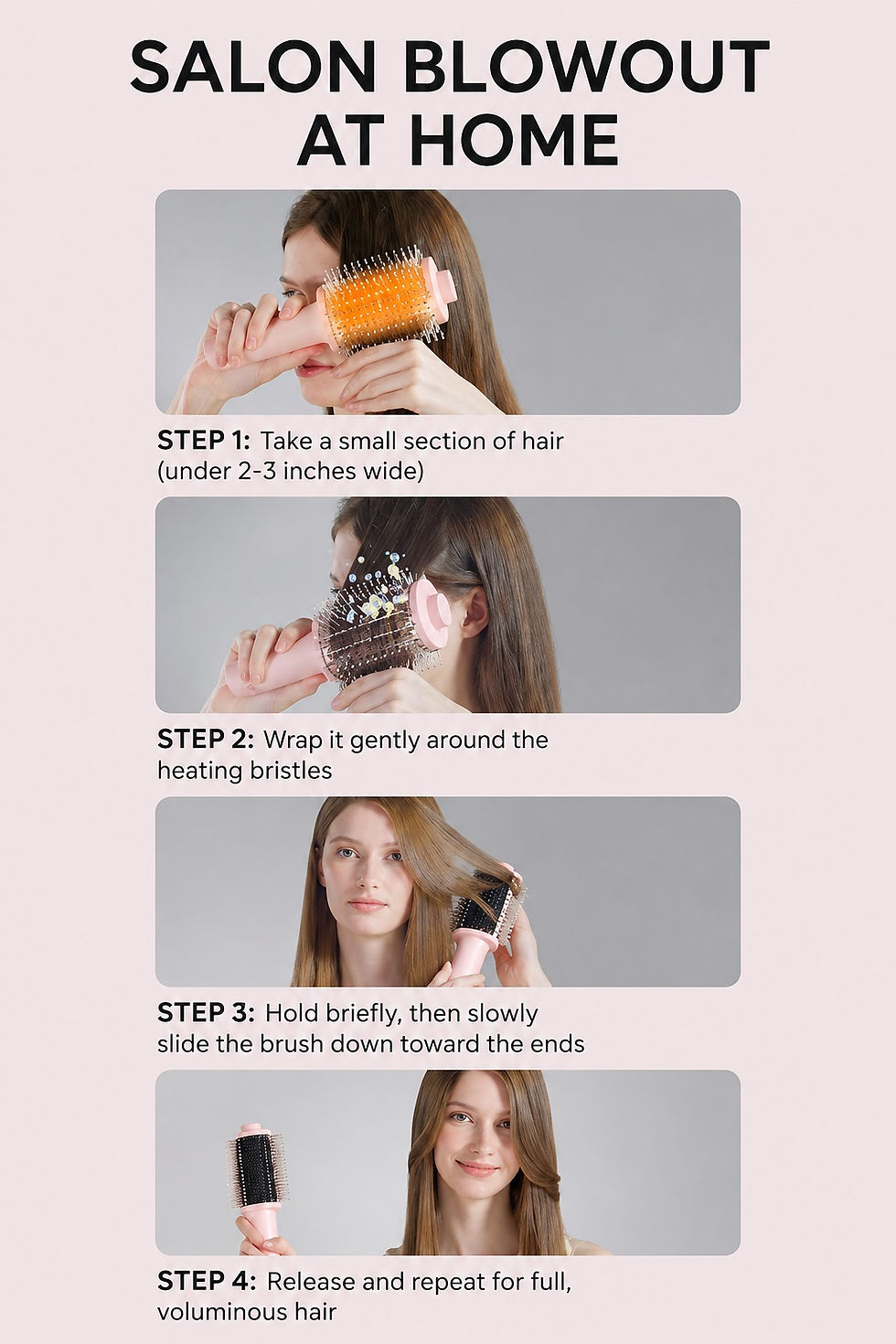 Thumbnail: TYMO AIRBEAM Hair Blow Dryer Brush - Lightweight 3X Faster Drying 3-in-1 Ionic B