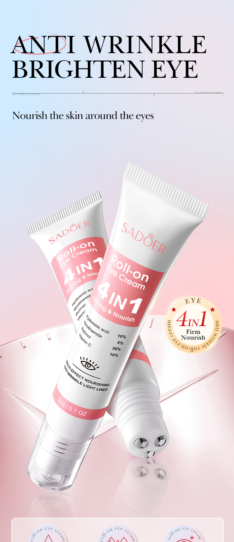 Thumbnail: Instant Eye Bag Remove Cream Retinol Anti-Wrinkle Firming Skin Fade Fine Lines A