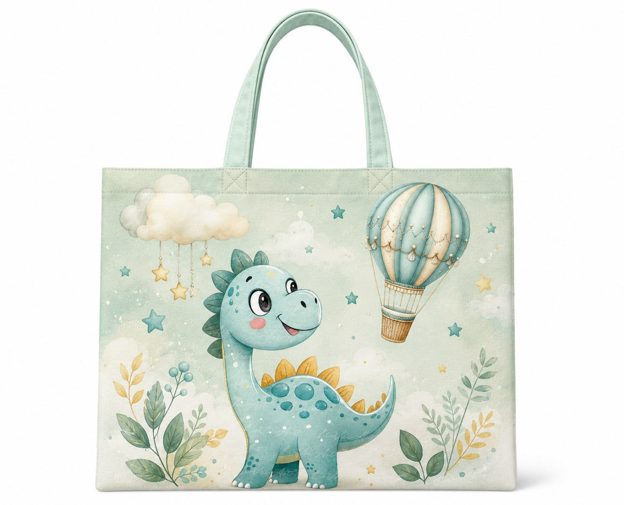 Dreamy Dinosaur Cotton Tote Bag