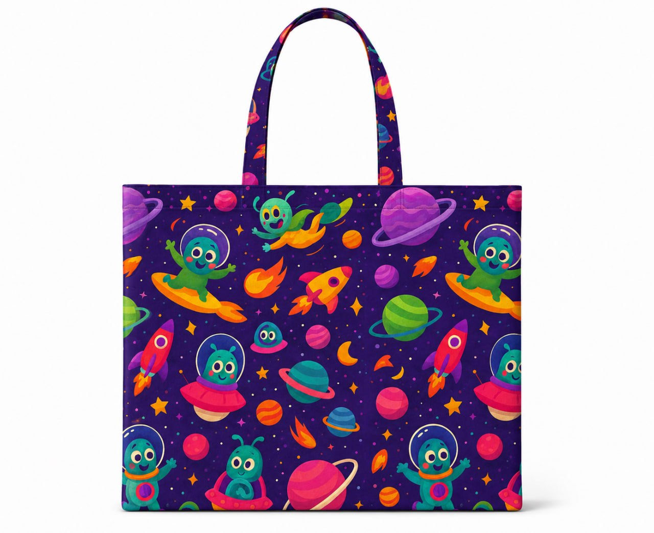Space Adventure Cotton Tote Bag