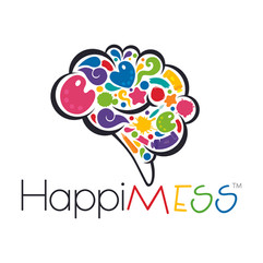 Colourful brain Happimess logo