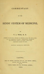 ‘Ayurveda or the Hindu System of Medical Science,’ Dr Wise, Award Publishing House, New Delhi, 1845