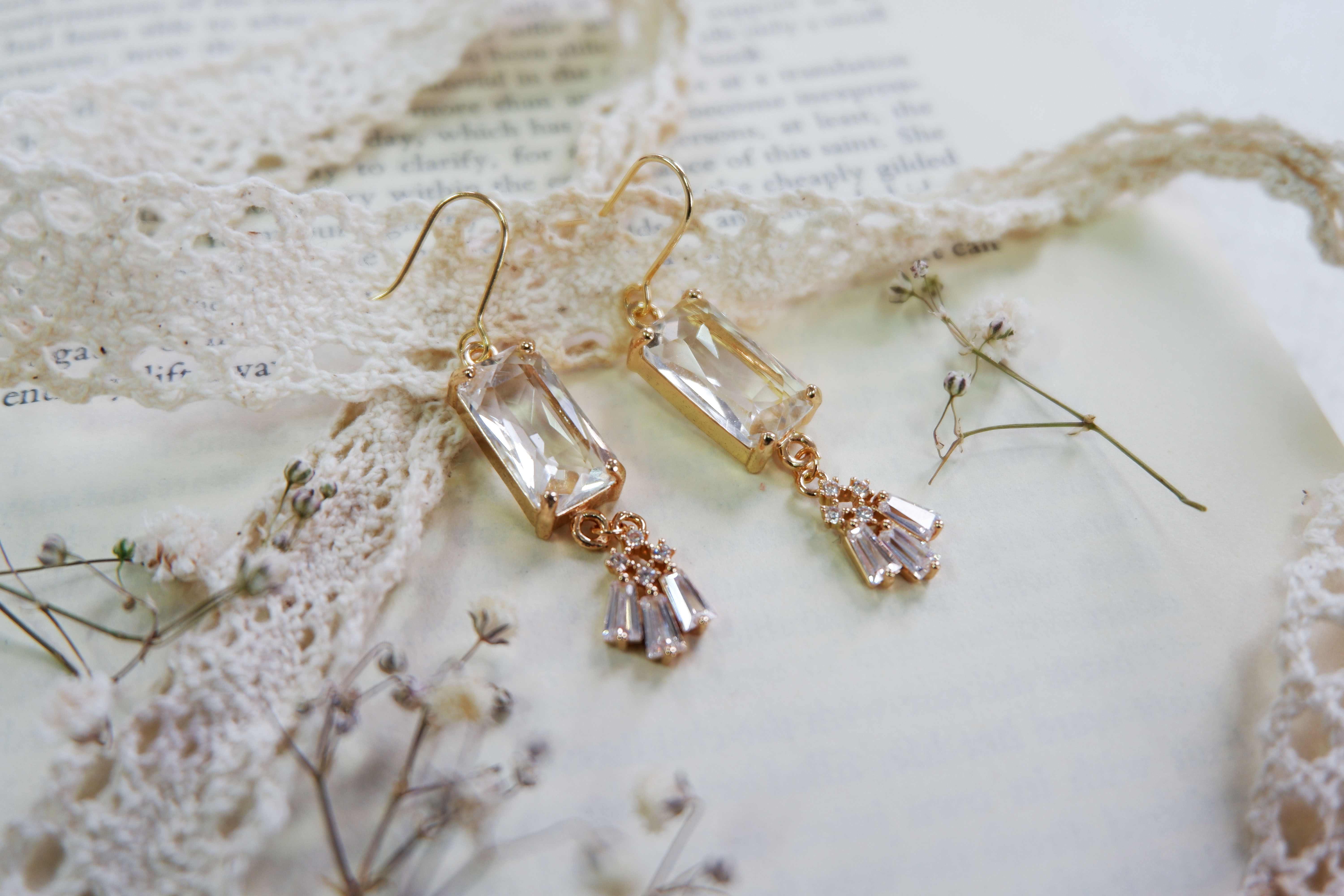 Crystal Clear Art Deco Earrings