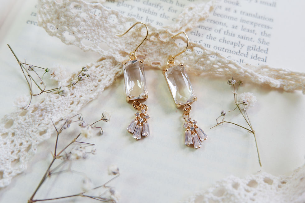 Thumbnail: Crystal Clear Art Deco Earrings