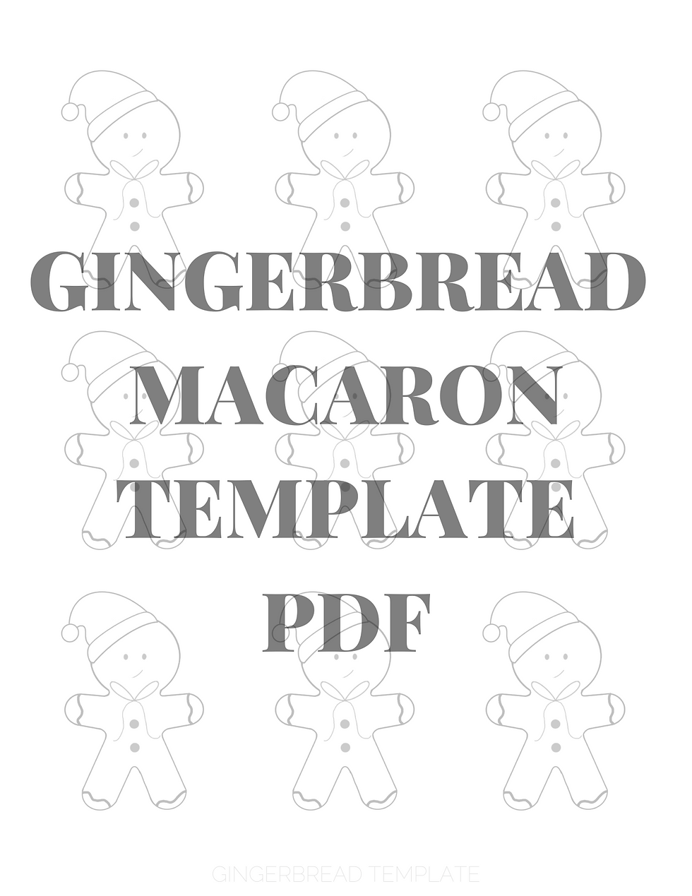 Thumbnail: Gingerbread Man Macaron Template