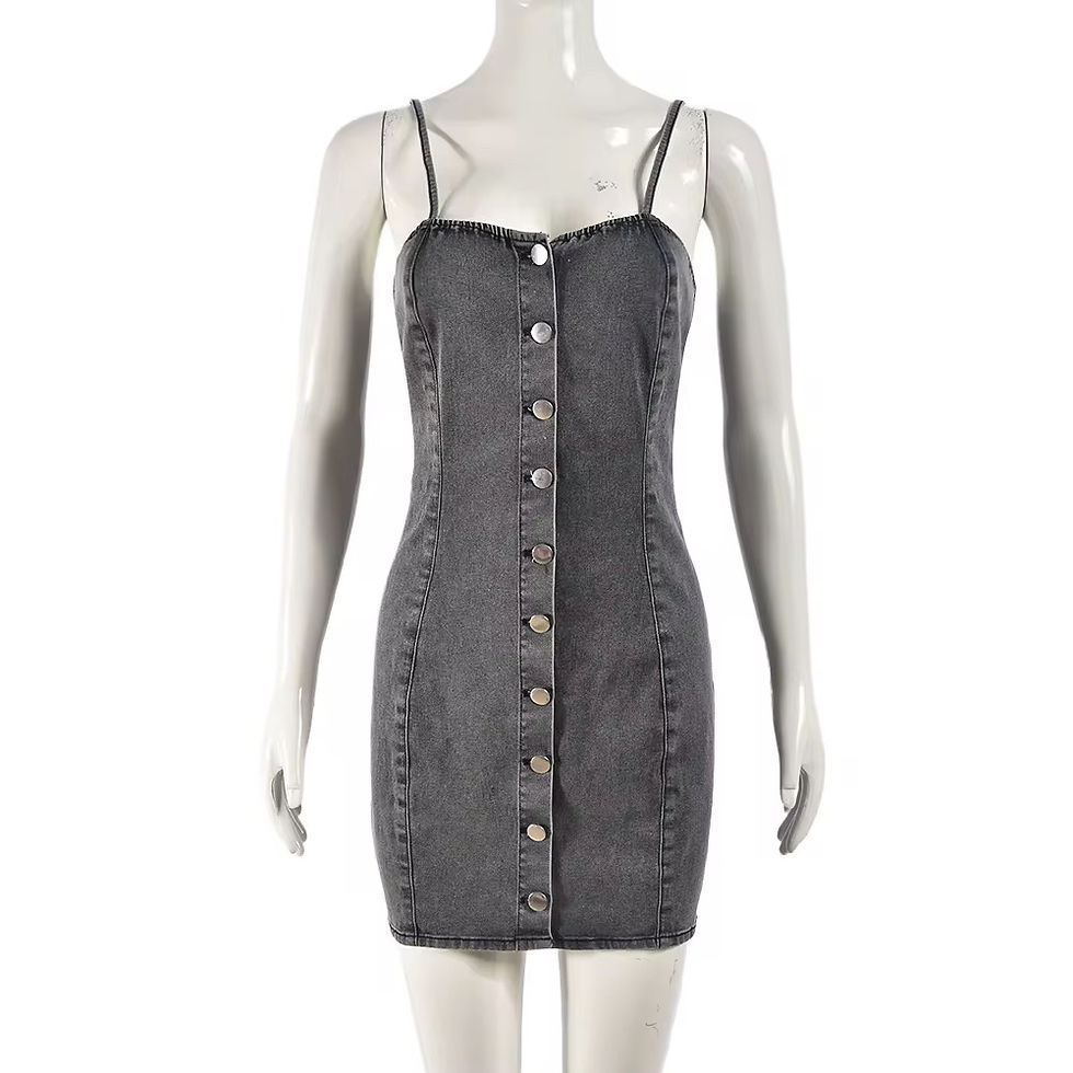 Thumbnail: Denim 1 Piece Dress