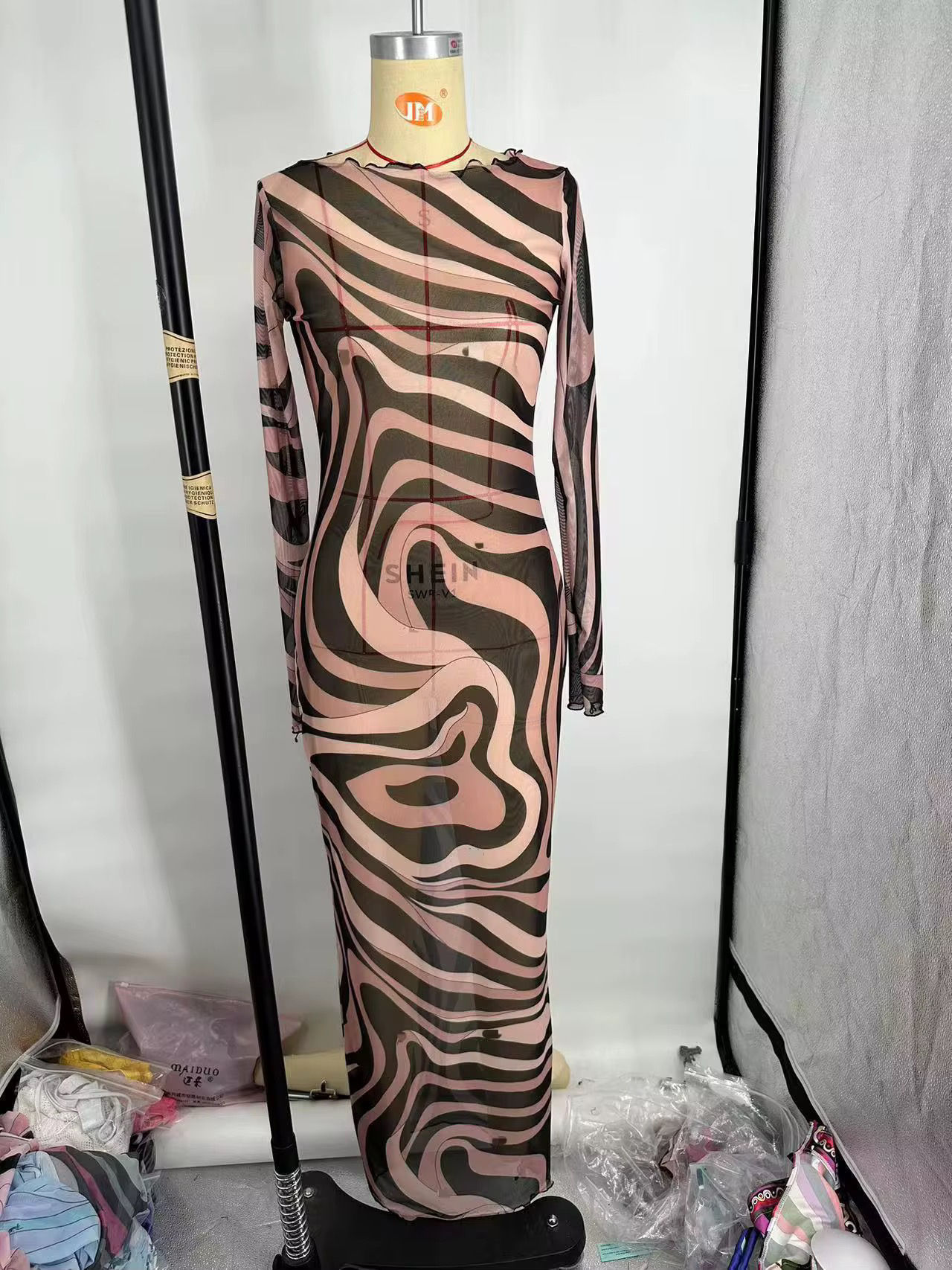 Pucci Long Sleeve Maxi Dress