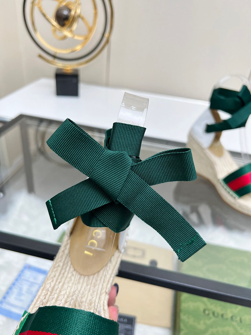 Thumbnail: Gucci Stripe Wedge Sandals