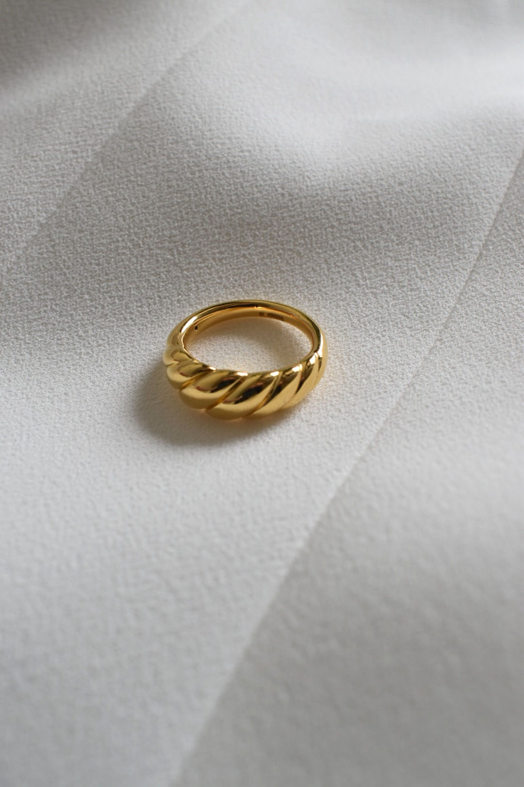 純金可頌croissant ring
